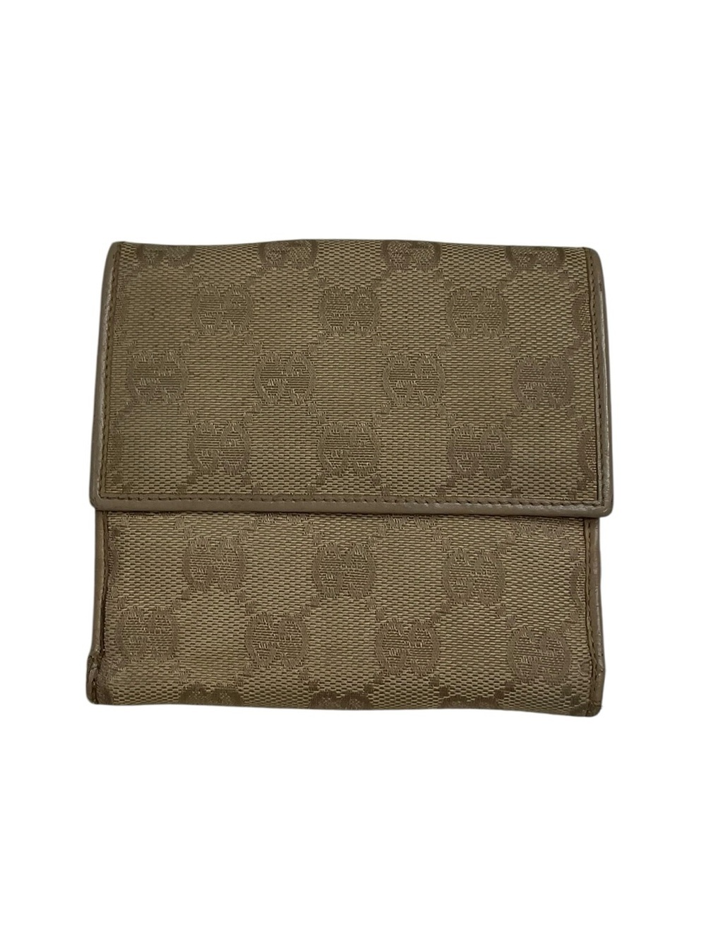 Gucci Vintage GG Canvas Tan Monogram Bifold Wallet - Picture 3 of 16